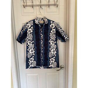 Vintage Royal Hawaiian Creations Made in Hawaii Blue Hawaiian Shirt Medium